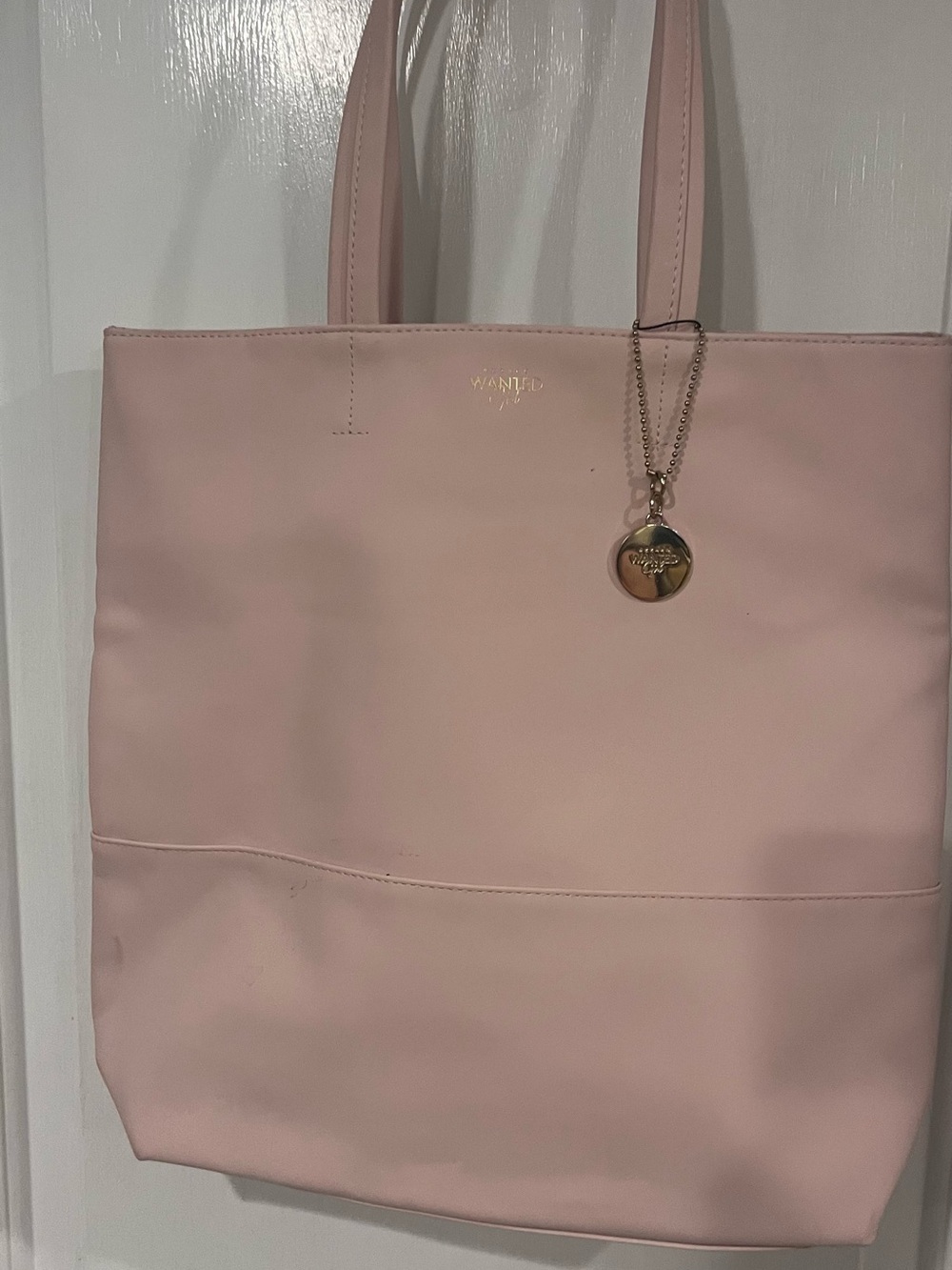 Azzaro Blush Pink Tote with Gold Charm